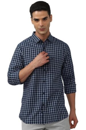 Men's Slim Fit Full Sleeve Checkered Casual Shirt | 100% Cotton | Premium Twill Weave