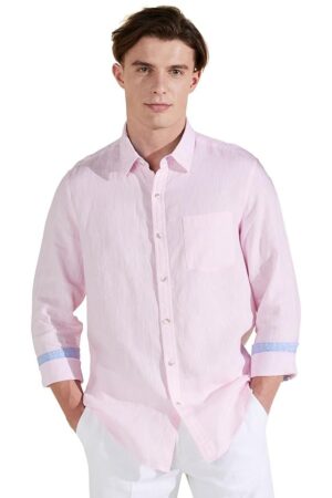 Symbol Premium Men's Pure Linen Solid Casual Shirt