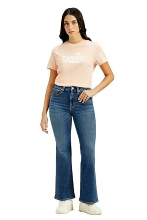 Women's 726 Blue Flared Fit High Rise Jeans