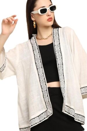 KE KANHA EXPORTS Shrugs for Women Stylish | Cover up on Jeans Tops for Women | Western Beach Outfits | Summer Clothes | Kimono Length Option Short | Medium | Long