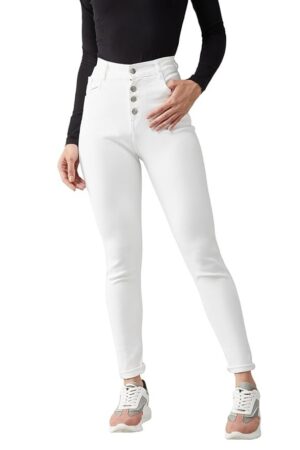 Miss Chase Women's Skinny Fit High Rise Regular Length Stretchable Denim Jeans