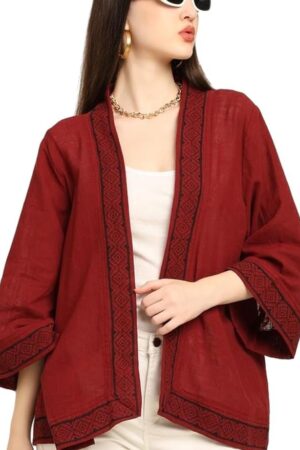 KE KANHA EXPORTS Shrugs for Women Stylish | Cover up on Jeans Tops for Women | Western Beach Outfits | Summer Clothes | Kimono Length Option Short | Medium | Long