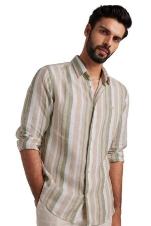 Andamen Khaki Men's Linen Shirt