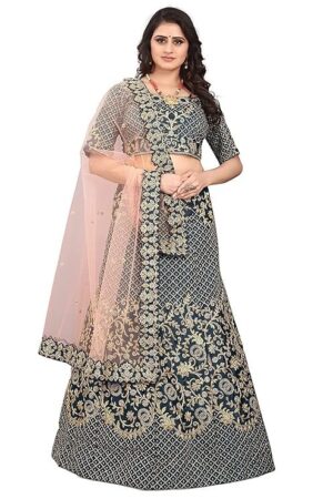 NETRA FASHION Traditional Women's Heavy Embroidered Semi Stitched Designer Lehenga Choli Bollywood Choli Woman Bridal Reception wear