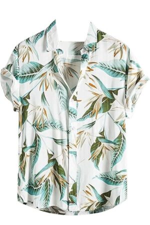 Leriya Fashion Men's Rayon Regular Fit Casual Button Down Summer Shirt | Lightweight Textured Fabric | Perfect for Daily & Weekend Wear