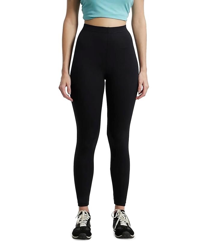 AW87 Women's Super Combed Cotton Elastane Stretch High Rise Leggings with Ultrasoft Waistband