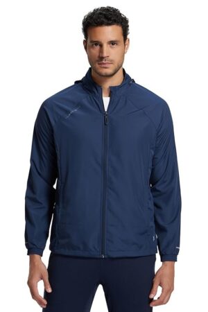 MV40 Men's Microfiber Fabric Water Resistant Regular Convertible Hoodie Active Wear Jacket