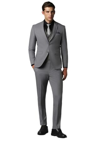 Men's Polyester Blend Three Piece Suit-Dress Set