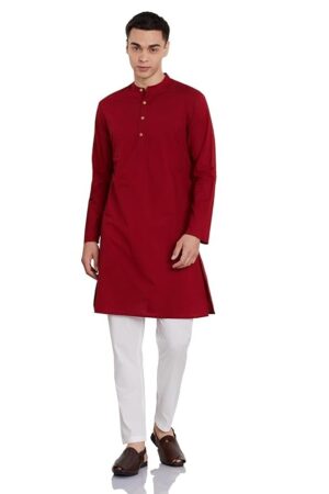 Brand - Symbol Men's 100% Cotton Solid Long Length Pant Set