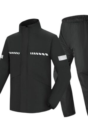 CLUB BOLLYWOOD Meadawgs®Rain Suit for Men Loose Fit Breathable Waterproof Reflective Strip Rain Coat M|Clothing, Shoes & Accessories | Coats & Jackets|1 Set Rain Suit (Jacket Pants)