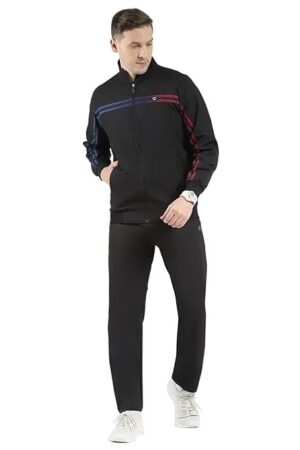 Men's Regular Fit Tracksuit | Full Sleeve | Mock Neck | Solid Pattern | Stylish & Comfortable Sportswear Track Suit For Men's