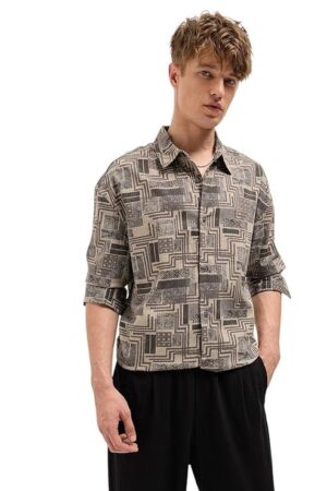 THE BEAR HOUSE Men's Abstract Printed Overshirt