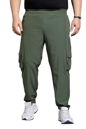Bigbanana Plus Size Men's Regular Fit Solid Trackpants